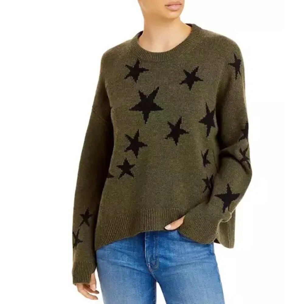 Zadig & Voltaire 100% Cashmere Star Sweater - Rock Chic Luxury Size M